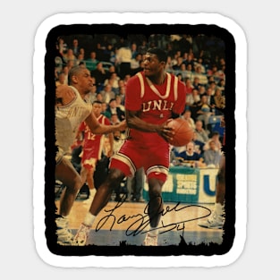 Larry Johnson - Vintage Design Of Basketball Sticker